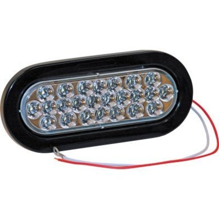 BUYERS PRODUCTS 6-1/2" Oval 24 LED Clear Backup Light w/ Grommet & Plug - 5626324 5626324
